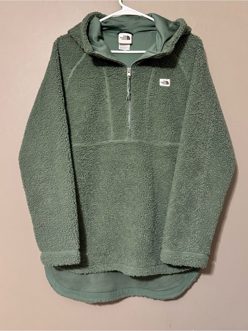The North Face Ridge Tunic 1/4-Zip Hooded Pullover Sage Green Women’s Medium